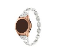 EMAIGlPO Correa de cadena fina for reloj Samsung Galaxy Watch3 de 45 mm/41 mm/Active2, accesorios for reloj de mujer(Silver,22mm)