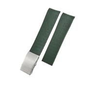 EMAIGlPO Correa de caucho compatible con for Longines Hydroconquest L3 Conquest, correa impermeable.(Green silver,21mm)