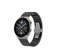EMAIGlPO Correa de cerámica apta for Huawei Watch GT3 Pro 43 mm 46 mm Correa de reloj Pulsera apta for Huawei GT 3 Pro GT 3Pro Correa de pulsera de acero inoxidable(Black,For GT3 46MM)