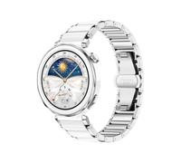 EMAIGlPO Correa de cerámica de imitación adecuada for Huawei GT5 Correa de cerámica de imitación adecuada for HUAWEI WATCH GT 5 Pro Correa de reloj de 18 mm(Silver)