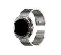 EMAIGlPO Correa de cierre apta for Samsung Galaxy Watch 7 Ultra 47mm pulsera de acero inoxidable apta for Samsung Watch 7 Ultra 47mm correa de Metal(Titanium color)
