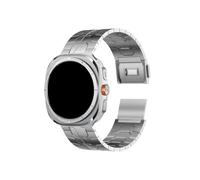 EMAIGlPO Correa de cierre apta for Samsung Galaxy Watch 7 Ultra 47mm pulsera de acero inoxidable apta for Samsung Watch 7 Ultra 47mm correa de Metal(Silver)