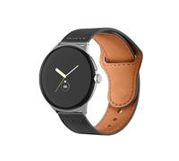 EMAIGlPO Correa de cuero Compatible con for Google Pixel Watch1/2, elegante y ligera, multicolor, compatible con correa de reloj for Google Pixel(Black)