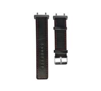 EMAIGlPO Correa de cuero compatible con for Huami Amazfit t-rex 3, pulsera con línea roja, correa de reloj ajustable negra, compatible con for Amazfit t-rex 3