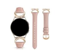 EMAIGlPO Correa de cuero compatible con for Samsung Galaxy Watch 7/6/5/4 Correa clásica for mujer