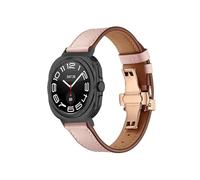 EMAIGlPO Correa de cuero compatible con for Samsung Galaxy Watch 7 Ultra de 47 mm Accesorios Correa de pulsera compatible con for Samsung Galaxy Watch Ultra Correa de 47 mm(Rose button pink)