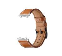 EMAIGlPO Correa de cuero compatible con pulseras for Amazfit T-rex 3.(Brown-silver)