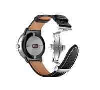 EMAIGlPO Correa de cuero genuino apta for Google Pixel Watch 2/1, pulsera, pulsera apta for accesorios de correa de reloj for Pixel(Silver button black)