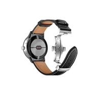 EMAIGlPO Correa de cuero genuino apta for Google Pixel Watch 2/1, pulsera, pulsera apta for accesorios de correa de reloj for Pixel(Silver button black)
