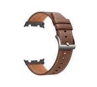 EMAIGlPO Correa de cuero suave compatible con for Samsung Galaxy Watch 8 de 40/44/46 mm, sin huecos, repuesto informal.(Brown-2)