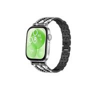 EMAIGlPO Correa de diamante apta for Huawei Watch Fit 3, pulsera de mujer, correa de Metal delgada apta for Huawei Fit3, accesorios de pulsera ostentosos(Black)