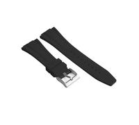 EMAIGlPO Correa de goma apta for GA-2100 GM 2100 GA2110, pulsera de reloj resistente al agua, correa de reloj de goma fluorada for cierre de mariposa GM5600(Black-Silver-01,For GM-2100)