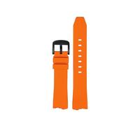 EMAIGlPO Correa de goma del 80 aniversario apta for Hamilton Adventure H24585331 H24551331 pulsera de repuesto de silicona resistente al agua de 20mm(Orange-black)