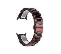 EMAIGlPO Correa de madera for hombre apta for Samsung Galaxy Watch Ultra 47mm correa de reloj de madera apta for SAMSUNG GALAXY ULTRA WATCH pulsera de 47MM(Black red black)