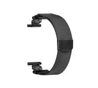 EMAIGlPO Correa de malla milanesa adecuada for Huawei Watch2 Correa de malla milanesa adecuada for Samsung Watch6 Correa de malla milanesa de acero inoxidable de 20 mm(Black)