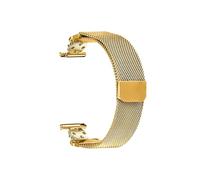 EMAIGlPO Correa de malla milanesa adecuada for Huawei Watch2 Correa de malla milanesa adecuada for Samsung Watch6 Correa de malla milanesa de acero inoxidable de 20 mm(Golden)