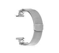 EMAIGlPO Correa de malla milanesa adecuada for Huawei Watch2 Correa de malla milanesa adecuada for Samsung Watch6 Correa de malla milanesa de acero inoxidable de 20 mm(Silver)