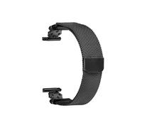 EMAIGlPO Correa de malla milanesa adecuada for Huawei Watch2 Correa de malla milanesa adecuada for Samsung Watch6 Correa de malla milanesa de acero inoxidable de 20 mm(Black)