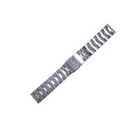EMAIGlPO Correa de Metal adecuada for Huawei/Samsung Watch GT2 GT3 Pro 22mm hebilla de hueso de oráculo correa de aleación de titanio accesorios de reloj(Silver)