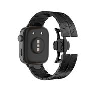 EMAIGlPO Correa de Metal apta for Huawei Watch Fit 3 pulsera ajustable apta for Huawei Watch Fit 3 accesorios de acero inoxidable(Black)