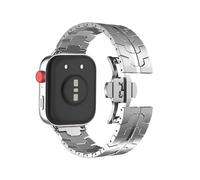 EMAIGlPO Correa de Metal apta for Huawei Watch Fit 3 pulsera ajustable apta for Huawei Watch Fit 3 accesorios de acero inoxidable(Silver)