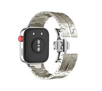 EMAIGlPO Correa de Metal apta for Huawei Watch Fit 3 pulsera ajustable apta for Huawei Watch Fit 3 accesorios de acero inoxidable(Titanium)