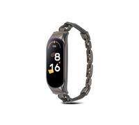 EMAIGlPO Correa de Metal apta for Xiaomi Mi Band 9 8 7 6 pulsera de repuesto de acero inoxidable apta for Xiaomi Mi Band 5 4 pulsera deportiva Correa(Black,For Mi band 8 9)