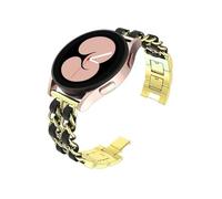 EMAIGlPO Correa de metal con cadena de vaquero de 22 mm adecuada for Samsung Galaxy Watch6, estilo pequeño y fragante(Gold-Black)