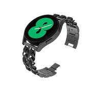 EMAIGlPO Correa de metal con cadena de vaquero de 22 mm adecuada for Samsung Galaxy Watch6, estilo pequeño y fragante(Black-Black)