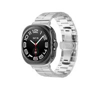 EMAIGlPO Correa de Metal de acero inoxidable apta for Samsung Galaxy Watch Ultra 47mm pulsera con extremo curvado apta for GALAXY Watch 47 ULTRA No Gap Band(Silver)