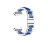 EMAIGlPO Correa de metal sin espacios apta for Redmi Watch 3 Correa activa de acero inoxidable Pulsera apta for Xiaomi/Redmi Watch 3 Lite Pulsera Correa de reloj(Silver blue,For Redmi 3 Active)