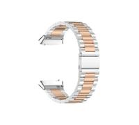 EMAIGlPO Correa de metal sin espacios apta for Redmi Watch 3 Correa activa de acero inoxidable Pulsera apta for Xiaomi/Redmi Watch 3 Lite Pulsera Correa de reloj(Silver rose gold,For Redmi 3 Lite)