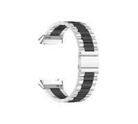 EMAIGlPO Correa de metal sin espacios apta for Redmi Watch 3 Correa activa de acero inoxidable Pulsera apta for Xiaomi/Redmi Watch 3 Lite Pulsera Correa de reloj(Silver black,For Redmi 3 Active)