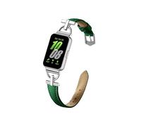 EMAIGlPO Correa de metal y cuero apta for Samsung Galaxy Fit 3, accesorios for reloj, pulsera