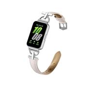 EMAIGlPO Correa de metal y cuero apta for Samsung Galaxy Fit 3, accesorios for reloj, pulsera