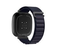 EMAIGlPO Correa de nailon compatible con for Fitbit Versa 4/3 Sense 2/1, correa de reloj deportiva reemplazable, accesorios.(Deep blue shiny,For Fitbit Sense 2)