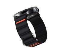 EMAIGlPO Correa de nailon de 20 mm y 22 mm compatible con foe Samsung Galaxy Watch 7, 6, 5 y 4/Huawei GT 5 y 4Pro de 46 mm.(Black Orange,22mm)