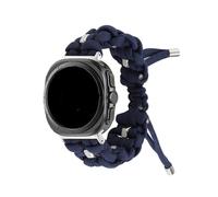 EMAIGlPO Correa de nailon trenzada ajustable for paraguas for hombre, compatible con el reloj for Samsung GALAXY Watch7 Ultra(Dark blue)