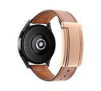 EMAIGlPO Correa de reloj con hebilla plegable en forma de T de cuero de doble cara con cera de aceite y ajuste adecuado for Samsung Watch6/Huawei GT5/Xiaomi S4.