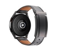 EMAIGlPO Correa de reloj con hebilla plegable en forma de T de cuero de doble cara con cera de aceite y ajuste adecuado for Samsung Watch6/Huawei GT5/Xiaomi S4.