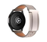 EMAIGlPO Correa de reloj con hebilla plegable en forma de T de cuero de doble cara con cera de aceite y ajuste adecuado for Samsung Watch6/Huawei GT5/Xiaomi S4.(Grey-starlight,20MM)