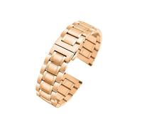 EMAIGlPO Correa de reloj de acero inoxidable 316 apta for Cartier/Ronde/Tank Solo London, accesorios de correa de reloj for hombre y mujer, correa de muñeca de 20mm y 22mm(Rose Gold,16mm)