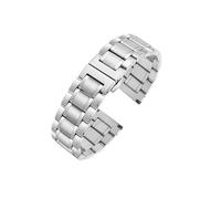 EMAIGlPO Correa de reloj de acero inoxidable 316 apta for Cartier/Ronde/Tank Solo London, accesorios de correa de reloj for hombre y mujer, correa de muñeca de 20mm y 22mm(Silver,22mm)