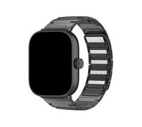 EMAIGlPO Correa de reloj de acero inoxidable adecuada for Redmi Watch4 Correa de reloj adecuada for Xiaomi Wristband 8/9 Pro Correa de reloj de sección doble en forma de I(Grey)