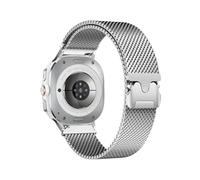 EMAIGlPO Correa de reloj de acero inoxidable con hebilla de paracaídas milanesa, compatible con for Samsung Galaxy Watch 8 Ultra 2/Watch8 Classic de 46 mm.(Silver,For Galaxy Watch8 40mm)