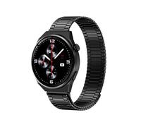 EMAIGlPO Correa de reloj de acero inoxidable de 22 mm con cadena de bambú y lazo for Huawei GT5/GT4/Watch 3 Pro(Black)