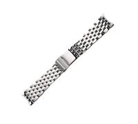 EMAIGlPO Correa de reloj de acero inoxidable macizo de plata pulida de 22 mm y 24 mm compatible con la correa de reloj for Breitling(24mm)