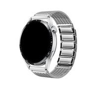 EMAIGlPO Correa de reloj de cadena tejida con correa de acero inoxidable y metal compatible con for Huawei GT5/GT4/Watch 3 Pro(Silvery-1,20mm)