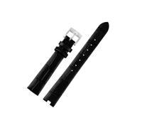 EMAIGlPO Correa de reloj de cuero genuino apta for Geya Queen of Naples serie Polo 6260l accesorios de correa de reloj impermeable a prueba de sudor for mujer 14mm(Black-Steel)