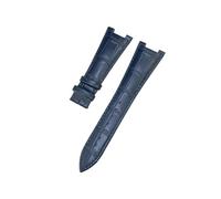EMAIGlPO Correa de reloj de cuero genuino con muesca de 25 x 13 mm compatible con pulseras for Patek Philippe 5726 5711 5712G, color negro, marrón y azul(Blue No Buckle)
